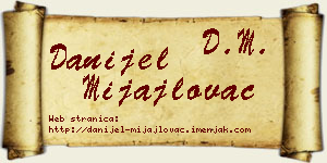 Danijel Mijajlovac vizit kartica